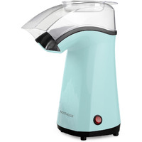 Nostalgia Popcorn Maker  16-Cup Healthy Hot Air Popcorn Machine  Oil Free  Kernel Measuring Cup And Butter Melting Tray  Aqua
