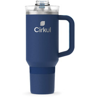 Cirkul 40Oz. Midnight Blue Stainless Steel Tumbler With Handle  All-Day Strawsip  Double-Wall Insulated