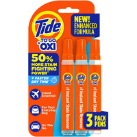 Tide Pen Stain Remover For Clothes  Tide To Go Pen  Instant Stain Remover Pen & Spot Cleaner  Portable & Travel-Friendly  Works On Food & Drink Stains  Fits In Purses & Bags  3 Count (Pack Of 1)