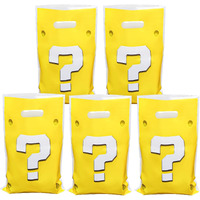 Menipros 30Pcs Birthday Party Favor Bags For Mario Birthday Party Decorations Supplies Question Mark Candy Bags