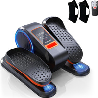 Yagud Under Desk Elliptical Machine  Electric Ellipse Leg Exerciser For Senior  12 Adjustable Speeds Quiet And Portable Seated Pedal Exerciser For Training With Remote Control  Orange