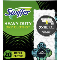 Swiffer Sweeper Heavy Duty Dry Multi-Surface Cloth Refills For Floor Sweeping And Cleaning  Unstopables Fresh Scent  20 Count