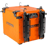 Yakattack Blackpak Pro Kayak Fishing Crate - Includes 4 Attachable Fishing Rod Holders  13"" X 16"" - Yakattack Orange | Kayak Fishing Accessories