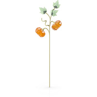 Swarovski Garden Tales Pumpkin Figurine  Orange And Green Crystals And Brushed Champagne Gold Tone-Finish Stem  Part Of The Garden Tales Collection