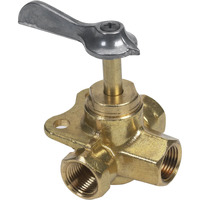 Moeller Marine Fuel Tank Three-Way Valve (3/8""  Brass)