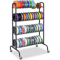 Ahowpd 3D Printer Filament Storage Rack - 4 Tier Heavy Duty Metal Shelf Filaments Spool Holder For Pla/Abs/Tpu  Organized For 3D Printing Studio  Office Workshop