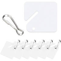 Kakamina 100 Pcs Key Tags White Plastic Hanging Tags With Metal Snap Hooks  Tags For Slotted Key Cabinets Boxes Lockers Sturdy Frosted Item Identifiers For Home Office And Garage