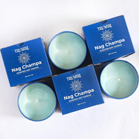 Nag Champa Candle For Home Scented - Pack Of 3 X 5Oz Natural Soy Clean Organic Non Toxic - For Aromatherapy Meditation Spiritual Gifts Bathroom Kitchen - Long Lasting Heavily Scented Velas Arom?Ticas
