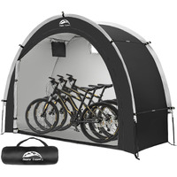Happy Travel Bike Storage Tent Shed  Outdoor Waterproof Bicycle Covers Shelter With Window For 2/3/4/6 Bikes Oversized Outside Portable Sheds For Lawn Mower Garden Tools