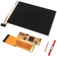 Hispeedido 3.2 Inch Backlight Lcd Backlit V2 Ips Screen 10 Brightness Adjustable 5 In 1 Repair Upgraded Custom Mod Kits Compatible For Game Boy Advance Gba  Need Trim The Original Shell