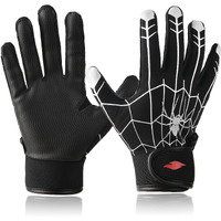 Rspgo Kids Baseball & Softball Batting Gloves For Youth Boys With Stretch Fit  Spider Black M/L