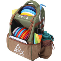 Apex Outdoors Disc Golf Bag  Large Disc Golf Backpack Holds Over 21 Discs  Durable & Lightweight With Multiple Storage Pockets