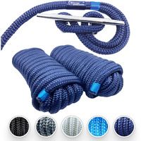 Premium Nylon Boat Dock Lines & Ropes For Docking 5/8'' X 25' | Double Braided Marine Rope & Mooring Line| Boat Ropes For Docking With Loop | Uv & Saltwater Resistant Dock Ropes For Boats & Pontoons