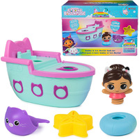 Gabbys Dollhouse: Gabby & Ss Mercat Bath Set  Floating Toddler Bath Toys With Cruise Ship & Squirter  Kids Toys For Girls & Boys Ages 3+
