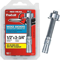 Red Head 1/2 In. X 3-3/4 In. Wedge Anchor 10Ct