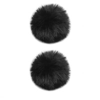 Lefxmophy 2-Pack Black Windscreen For Hollyland Lark M2 Wind Screen Furry Deadcat Cover