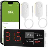 Mocreo Wifi Refrigerator Thermometer Digital Freezer Alarm  Remote Email & App Alert  2-Year Data Logging  No Subscription  Smart Temperature Sensor For Fridge  Freezer  Hot Tub (2 Pack)