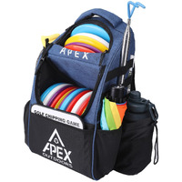 Apex Outdoors Disc Golf Bag  Large Disc Golf Backpack Holds Over 21 Discs  Durable & Lightweight With Multiple Storage Pockets