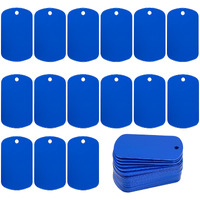 Staymax Anodized Aluminum Engraving Blank Tags Stamping Blanks 50 Pack (Blue)