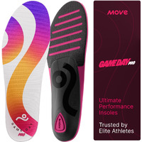 Move Game Day Pro- Ultimate Performance Sports Insoles For Basketball  Volleyball  Football  Tennis  Athletics  Baseball  Running  And Active Lifestyle. Extra Shock Absorption (M 12-12.5/Wm 13.5-14)