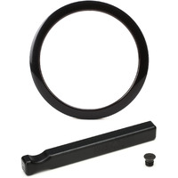 Bass Drum O's Port Hole Ring With Cutter - 5"" - Black