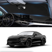 Sunshade For Mustang 2015-2024 2025 Ford Windshield Sun Shade (Not For Ford Mustang Mach-E Accessories Foldable Front Window Shield Windshield Cover Sun Visor Protector Block Uv Ray Heat Reflector