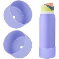 Bkby 2Pcs Silicone Water Bottle Boot  Compatible With Owala 24Oz 32Oz 40Oz  Protective Anti-Scratch & Anti-Dent No Noise Sleeve Cover For Freesip/Twist/Flip Stainless Steel Water Bottles