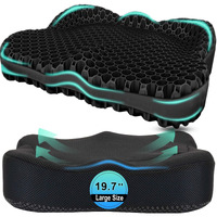 Airllantry Thicken 19.7In Seat Cushion  Gel Seat Cushion For Long Sitting-Office Chair  Wheelchair  Car Cushion  Large Cooling Seat Cushion For Back Pain  Sciatica  Tailbone Pain Relief