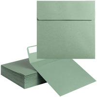 Wishop 50 Pack Colorful 6 X 6 Envelopes Square Envelopes Self Seal For Wedding  Party Invitations  Greeting Cards  Announcements  Photos  Cd/Dvd Sleeves (Sage Green)
