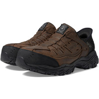 Skechers Men's Holdredge Ryker Hands Free Slip-Ins Construction Shoe  Brown  9.5 Wide