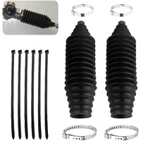 Tie Rod Boot Kit With Pinion Bellow Cable Ties And Clamps Waterproof & Dustproof Rack And Pinion Boot For Steering System Protection Silicone Inner Tie Rod Boot Car Accessories (Black)