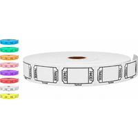 Tacticai 2000 Raffle Tickets  Blank  White (8 Color Selection)  Single Roll  Ticket For Events  Entry  Class Reward  Fundraiser & Prizes