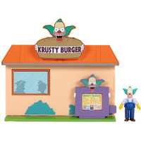 The Simpsons Krusty Burger Diorama Playset  Includes One 2.5-Inch Scale Krusty The Clown Action Figure And Accessories