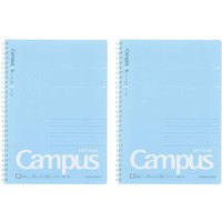 Kokuyo Campus Soft Ring Notebook  Semi-B5  B 6Mm Dot Ruled  34 Lines  40 Sheets  Blue  Set Of 2  Japan Import (Su-S111Bt-B)
