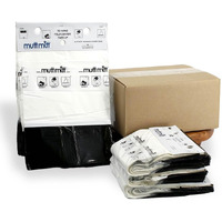 Mutt Mitt 2-Ply Dog Waste Bags With Thick 2 Mil Mitten - No More ""Yuck"" Or ""Warm Handshake"" - New Listing  Same 400 White & Black Dog Waste Bags On 4 Station Headers