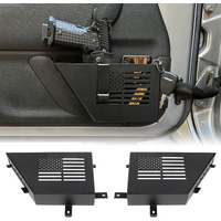 Maiker Metal Front Door Storage Box  Door Side Insert Organizer Box Pockets For 2007-2018 Jeep Wrangler Jk 2/4 Door 2Pcs(Black)