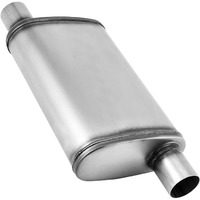 2.25 Inch Universal Exhaust Muffler Muffler 2.25 ' ' Straight-Through Performance Muffler Resonator With Stainless Steel For Cars  Trucks(2.25 Inlet/Outlet)