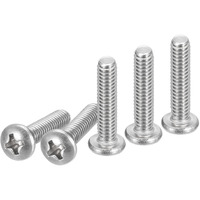 Dtgn #8-32X3/4 "" Pan Head Machine Screws  50Pcs 304 Stainless Steel  Phillips Drive  Unc Full Thread  Bright Finish  Screws Bolts Kit