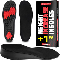 Height Increase Insoles For Men (+1 Inch) Shoe Lifts Men  Instant Height Boosters Insoles For Men  Trim To Fit Shoe Lift  Comfortable Shoe Leveler  Shoe Inserts For Height (Mens 6.5-7.5)