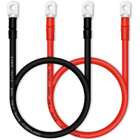 Qiatol Battery Cable  8 Awg Battery Cables With Terminals  2Pcs Copper Battery Cables.  Red & Black(2Pcs)