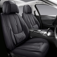 Ns Yolo Universal Fit Full Coverage Leather Car Seat Covers For Cars Suvs And Pick-Up Trucks  Car Seat Protector Automotive Seat Covers Full Set Car Seat Cushion Black Seat Cover For 5 Seats