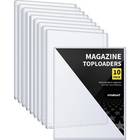 Hyaruat Magazine Toploader - 7Mm Thick Plastic Sleeves  9X11.5 Top Loader Binder Magazine Protectors For Collectors  10 Pack
