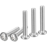 Dtgn #12-24X1-1/4 "" Pan Head Machine Screws  50Pcs 304 Stainless Steel  Phillips Drive  Unc Full Thread  Bright Finish  Screws Bolts Kit