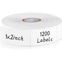 Catiflin 1200 Blank Removable Freezer Labels  Waterproof & Oil Resistant Stickers With Perforation Line  Ideal For Food Containers  Jars  And Pantry Organization (1 "" X 2 "")