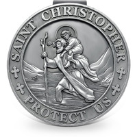 Anowvi Saint Christopher Medal For Car  Visor Clips For Cars  St Christopher Medal For Car Visor  Gift For Drivers  Car Travel Accessories For Long Trips Families  Friends