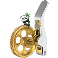Biqu Panda Claw Upgraded Extruder Brass Gear Compatible With Bambu-Lab A1/A1 Mini 3D Printers  Golden Rnc Nano Coating Hardened Tool Steel Extruder Gear