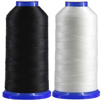 Selric [2600Yards / Black +W Hite] Pack Of 2 Tex 90 Bonded Nylon Thread For Leather Sewing 280D/3 T90#92 Heavy Duty Upholstery Thread For Leather And Other Heavy Fabric