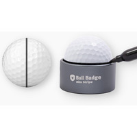 Hodl 21 Ball Badge Aim Stripe - 360 Degree Golf Ball Line Marker Kit With Golf Bag Attachment For Perfect Alignment And Precision Putting (Grey)