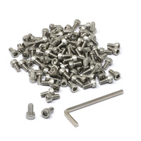 Iexcell 100 Pcs #8-32 X 5/16"" Stainless Steel 304 Hex Socket Head Cap Screws Bolts Kit