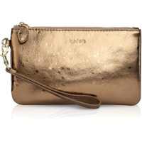 Befen Gold Wristlet Clutch Purses For Women  Rfid Blocking Clutch Purse Genuine Leather Chic Womens Wallet Evening Handbags With Cell Phone Pocket - Metallic Bronze